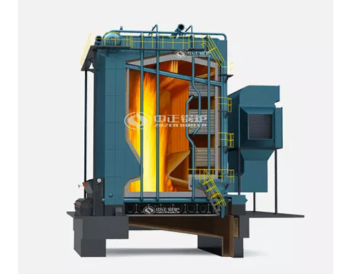 DHL系列生物質角管式鏈條爐排熱水鍋爐